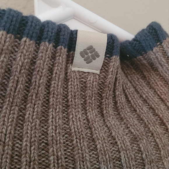 Mens 1/4 zip knit Columbia sweater - brown crew neck size Large - Picture 6 of 8